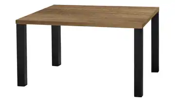 uno Esstisch Sandwich Eiche (Nachbildung), Braun 4-Fußgestell Metall 120 cm