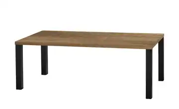 uno Esstisch Sandwich Eiche (Nachbildung), Braun 4-Fußgestell Metall 190 cm