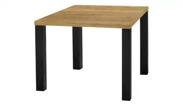 uno Esstisch Sandwich Eiche (Nachbildung), Natur 4-Fußgestell Metall 80 cm
