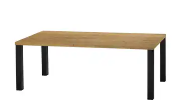 uno Esstisch Sandwich Eiche (Nachbildung), Natur 4-Fußgestell Metall 190 cm