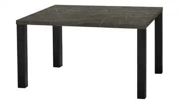 uno Esstisch Sandwich Marmoroptik, Grau 4-Fußgestell Metall 120 cm