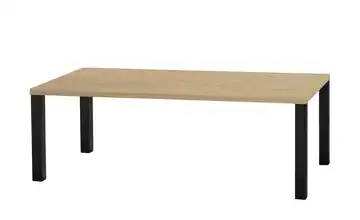 uno Esstisch Sandwich Eiche (Nachbildung) 4-Fußgestell Metall 220 cm