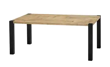 uno Esstisch Sandwich Mango (Nachbildung) 4-Fußgestell (seitl.montiert) Metall 160 cm