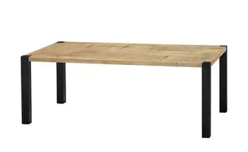 uno Esstisch Sandwich Mango (Nachbildung) 4-Fußgestell (seitl.montiert) Metall 190 cm