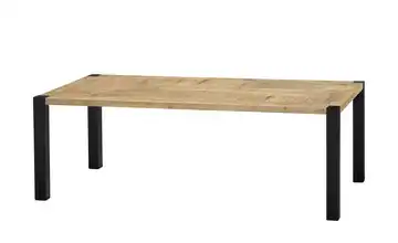 uno Esstisch Sandwich Mango (Nachbildung) 4-Fußgestell (seitl.montiert) Metall 220 cm