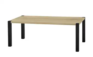uno Esstisch Sandwich Eiche (Nachbildung), Hellbraun 4-Fußgestell (seitl.montiert) Metall 190 cm