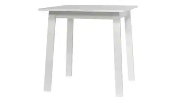 Esstisch aus Massivholz Siro 75 cm Weiß