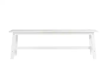 Bank aus Massivholz Siro Weiß 140 cm