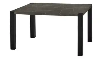 uno Esstisch Sandwich Marmoroptik, Grau 4-Fußgestell (seitl.montiert) Metall 120 cm