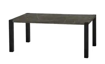 uno Esstisch Sandwich Marmoroptik, Grau 4-Fußgestell (seitl.montiert) Metall 160 cm