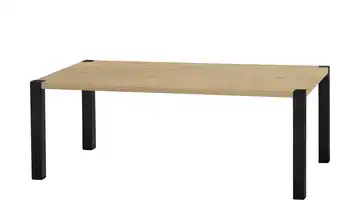 uno Esstisch Sandwich Eiche (Nachbildung) 4-Fußgestell (seitl.montiert) Metall 190 cm