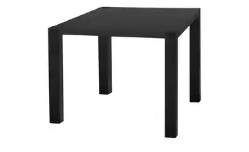 uno Esstisch Sandwich Eiche (Nachbildung), Schwarz 4-Fußgestell (seitl.montiert) Metall 80 cm