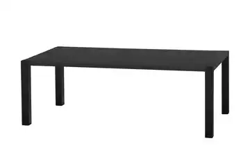 uno Esstisch Sandwich Eiche (Nachbildung), Schwarz 4-Fußgestell (seitl.montiert) Metall 220 cm