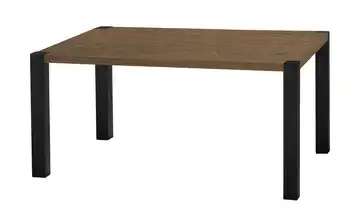 uno Esstisch Sandwich Eiche (Nachbildung), Haselnussbraun 4-Fußgestell (seitl.montiert) Metall 138 cm
