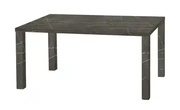 uno Esstisch Sandwich 4-Fußgestell Holzwerkstoff beschichtet Marmoroptik, Grau 138 cm
