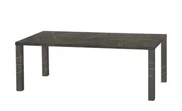 uno Esstisch Sandwich 4-Fußgestell Holzwerkstoff beschichtet Marmoroptik, Grau 190 cm
