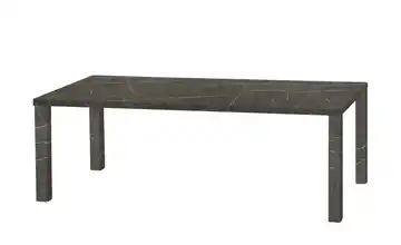 uno Esstisch Sandwich 4-Fußgestell Holzwerkstoff beschichtet Marmoroptik, Grau 220 cm