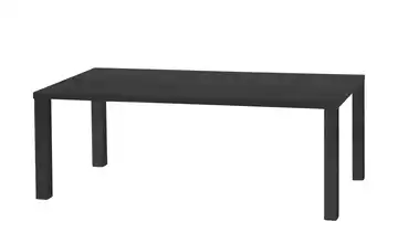 uno Esstisch Sandwich 4-Fußgestell Holzwerkstoff beschichtet Eiche (Nachbildung), Schwarz 190 cm