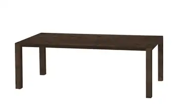 uno Esstisch Sandwich 4-Fußgestell (seitl.montiert) Holzwerkstoff beschichtet Mango (Nachbildung), Dunkelbraun 220 cm
