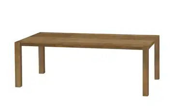 uno Esstisch Sandwich 4-Fußgestell (seitl.montiert) Holzwerkstoff beschichtet Teak (Nachbildung) 220 cm