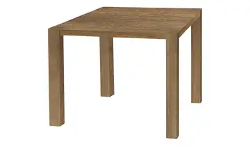 uno Esstisch Sandwich 4-Fußgestell (seitl.montiert) Holzwerkstoff beschichtet Eiche (Nachbildung), Braun 80 cm