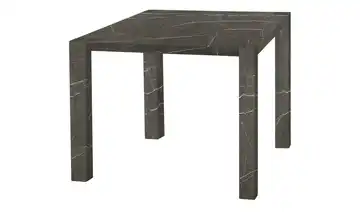 uno Esstisch Sandwich 4-Fußgestell (seitl.montiert) Holzwerkstoff beschichtet Marmoroptik, Grau 80 cm