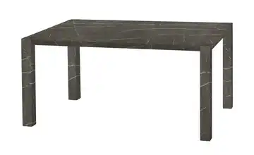 uno Esstisch Sandwich 4-Fußgestell (seitl.montiert) Holzwerkstoff beschichtet Marmoroptik, Grau 138 cm