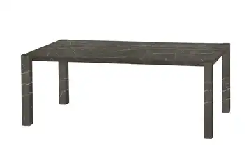 uno Esstisch Sandwich 4-Fußgestell (seitl.montiert) Holzwerkstoff beschichtet Marmoroptik, Grau 190 cm