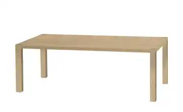 uno Esstisch Sandwich 4-Fußgestell (seitl.montiert) Holzwerkstoff beschichtet Eiche (Nachbildung) 220 cm