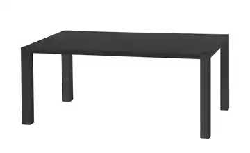 uno Esstisch Sandwich 4-Fußgestell (seitl.montiert) Holzwerkstoff beschichtet Eiche (Nachbildung), Schwarz 160 cm
