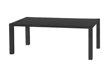 uno Esstisch Sandwich 4-Fußgestell (seitl.montiert) Holzwerkstoff beschichtet Eiche (Nachbildung), Schwarz 190 cm