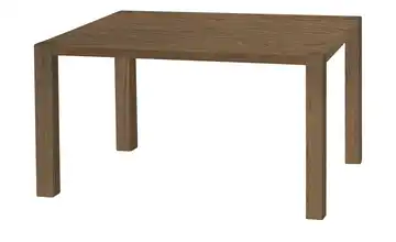 uno Esstisch Sandwich 4-Fußgestell (seitl.montiert) Holzwerkstoff beschichtet Eiche (Nachbildung), Haselnussbraun 120 cm
