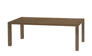 uno Esstisch Sandwich 4-Fußgestell (seitl.montiert) Holzwerkstoff beschichtet Eiche (Nachbildung), Haselnussbraun 220 cm