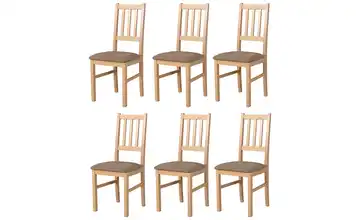 Esszimmerstuhl 6er-Set Eiche Sonoma, Hellbraun