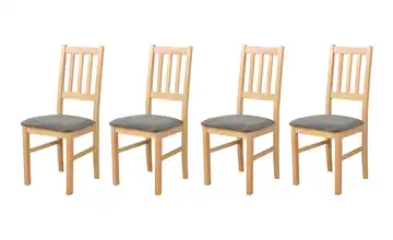 Esszimmerstuhl 4er-Set Eiche San Remo, Basaltgrau