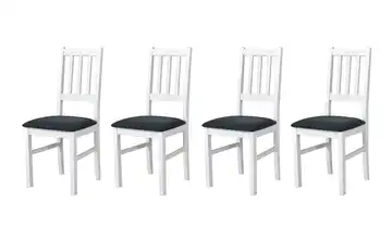 Esszimmerstuhl 4er-Set Weiß, Dunkelgrau