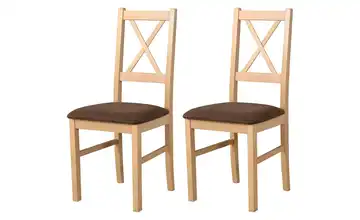 Esszimmerstuhl 2er-Set Eiche Sonoma, Haselnussbraun