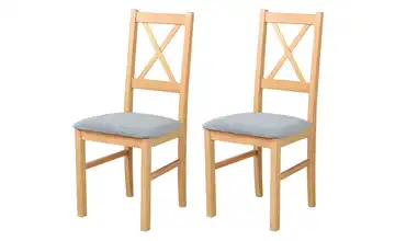 Esszimmerstuhl 2er-Set Eiche San Remo, Steingrau