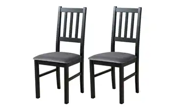 Esszimmerstuhl 2er-Set Schwarz, Graphit