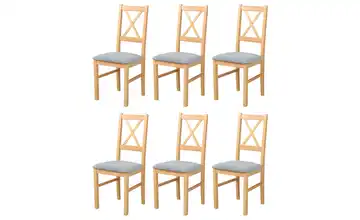 Esszimmerstuhl 6er-Set Eiche San Remo, Steingrau
