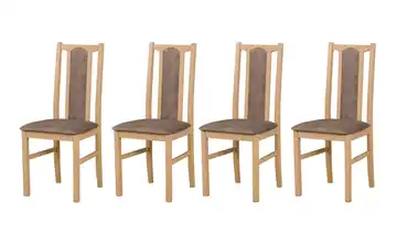 Esszimmerstuhl 4er-Set Eiche Sonoma, Braun