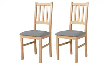 Esszimmerstuhl 2er-Set Eiche Sonoma, Grau