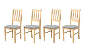 Esszimmerstuhl 4er-Set Eiche San Remo, Steingrau