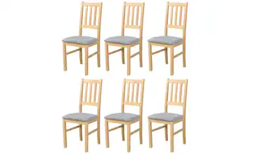 Esszimmerstuhl 6er-Set Eiche San Remo, Steingrau