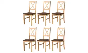 Esszimmerstuhl 6er-Set Eiche Sonoma, Haselnussbraun