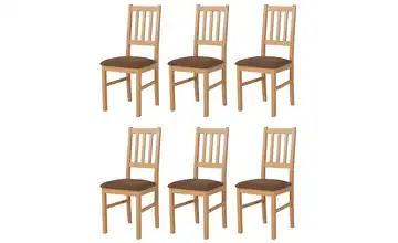 Esszimmerstuhl 6er-Set Eiche Sonoma, Haselnussbraun