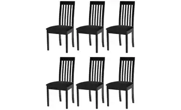 Esszimmerstuhl 6er-Set Schwarz