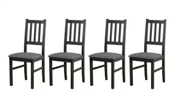 Esszimmerstuhl 4er-Set Schwarz, Dunkelgrau