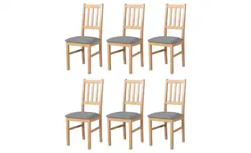 Esszimmerstuhl 6er-Set Eiche Sonoma, Grau