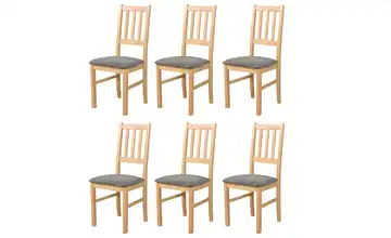 Esszimmerstuhl 6er-Set Eiche San Remo, Basaltgrau